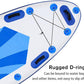 TOBWOLF 6 Pack Stainless Steel D-Ring Patch for Inflatable Boat Kayak Dinghy SUP, D-Ring PVC Patch Stand-Up Paddleboard Canoe Rafting Accessories, NO Glue Included