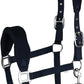 HORZE Kiel Adjustable Horse Halter with Fleece Padding - Dark Navy - Warmblood
