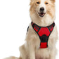 rabbitgoo Dog Harness No Pull with 2 Leash Clips, Adjustable Soft Padded, Reflective Oxford No Choke Pet Vest with Easy Control Handle for Medium Sized Dogs, Red, M