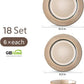 GBHOME Ceramic Dinnerware Sets, 18 Piece Embossed Elegant Stoneware Plates and Bowls Sets, Housewarming Wedding Gift | Dishwasher & Microwave Safe | Dishes Set Service for 8