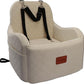 Dog Booster Car Seat,Ultra Soft Fabric & Filling Memory Foam,Elevated Cushion,3 Straps & Safety Belt Channel,Anti-Slip Base,Fully Detachable and Washable(Beige,Medium)