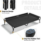 Veehoo Cooling Elevated Dog Bed, Guardrail Raised Pet Cot, Indoor & Outdoor XXL Pet Bed with Washable & Breathable Teslin Mesh, Non-Slip Feet, Dog Couch Bed, 62.5" x 37", Black