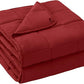 yescool Weighted Blanket for Adults (20 lbs, 48" x 72", Red) Cooling Heavy Blanket for Sleeping Perfect for 110-130 lbs, Twin Size Breathable Blanket with Premium Glass Bead, Machine Washable