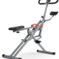 Sunny Health & Fitness Row-N-Ride PRO, Full Body Combo Squat Machine w/Optional Resistance Band, Easy Setup Ab Workout Exercise Equipment for Home, Whole Body Cardio, Optional SunnyFit App Connection