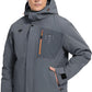 Men's Winter Jacket Waterproof Ski Snow Coat Windproof Snowboard Hooded Raincoats with Warm Graphene lining