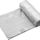 Eunzel Hot Yoga Towel, Super Absorbent Yoga Mat Towel Soft Suede Microfiber Non-Slip Towel for Bikram Pilates and Yoga Mats 72" x 26.5", Light Grey