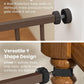 Mom's Choice-GROWNSY Baby Gate for Stairs, 29.5"-48.4" Pressure Mounted Baby Gate for Top of Stair&Doorway with V-Shaped Rods, Anti-Trip Pedal,Wide Stairs Dog Gate Easy Install w/Red Reminder,Brown