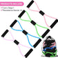 Figure 8 Shaped Resistance Bands -4-Pack Workout Bands with Handles Figure, 8 Exercise Bands for arm Shoulder Stretching, Leg Stretching, Yoga, Pilates, Home Gym Workout Equipment for Women Men