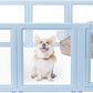 DIY Clear Acrylic Dog Playpen House,Quick Easy Assembly and Disassembly,Strong Floor Suction,Indoor and Outdoor Use,Easy Cleansing Puppy Fence (Sky Blue, 23.6" H, 12PCS)