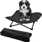 Elevated Dog Bed, Portable Raised Pet Cot for Outdoor and Indoor Folding Dog Cot Bed with Comfortable Padded Filling Carrying Bag Included Pet Raised Travel Lounger for Camping Traveling (28x28x8inch)