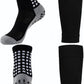 KMOLY 1 Set Soccer Grip Socks,Shin Guard Sleeves for Football Basketball for Men and Women Black/White One Size
