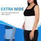 S Abdominal Binder Post Surgery for Men and Women, 12" High Postpartum Tummy Tuck Belt Provides Bariatric Stomach Compression, High Elasticity, Breathable - (45" - 60") 4 PANEL White