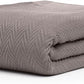 100% Cotton Herringbone Blankets, 90"X90" Queen, Throw Blanket for Bed All Season Cotton Blanket, Cozy Blanket,Throws & Bed Blanket, Throw Blanket for Couch, Modern Home Decor -Charcoal Grey