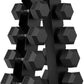 Hex Dumbbell Sets with Rack, 60-550 lb Rubber Encased Exercise & Fitness Dumbbells Set with Rack Option, Hand Weight for Strength Training, Weight Dumbbells