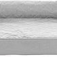 Furhaven Cooling Gel Dog Bed for Large/Medium Dogs w/ Removable Bolsters & Washable Cover, For Dogs Up to 55 lbs - Quilted Sofa - Silver Gray, Large