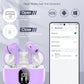 Wireless Earbuds, Bluetooth 5.4 Headphones Bass Stereo, Ear Buds with Noise Cancelling Mic, IP7 Waterproof in Ear Earphones, 36H LED Display Bluetooth Earbuds for Laptop Pad Phones Sports, Purple