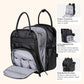 BabbleRoo Leather Diaper Bag Backpack - Baby Essentials Travel Baby Bag, Multi function, with Changing Pad, Stroller Straps & Pacifier Case – Unisex, Black