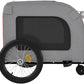 Tidyard Pet Bike Trailer Red and Gray Oxford Fabric and Iron Pet Bicycle Carrier, Animal Bike Stroller for Cat, Puppy, Dog, Outdoor, Travel Style A