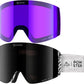 Ski Goggles Snow OTG Snowboard Goggles Magnetic Interchangeable Lens Frameless UV Protection Anti-fog mobile Skating