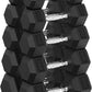 PAPABABE Hex Dumbbell Set, 45-135 lb Rubber Encased Home Gym Dumbbells, Weights Dumbbells Set for Women & Men, Hand Weight with Anti-Slip Grip