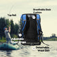Waterproof Roll Top Kayak Backpack, Floating Outdoor Dry Sack Boating Sailing Canoeing Rafting Fishing Camping 35L Blue