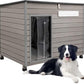 43.3" L Dog House Outdoor for Large Breeds Dogs Anti Chewing Iron Frames Dog Kennel Wooden Pet Houses for Indoor Outdoor with Weatherproof Roof,6 Elevated Feet, Reinforced Bottom Support