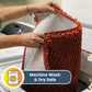 Muddy Mat® Shown on TV – Super Absorbent Microfiber Dog Door Mat for Muddy Paws, Non-Slip Washable Pet Rug, Quick Dry Chenille Entryway Carpet, Machine Washable Indoor Outdoor mat, Orange 30"x19"