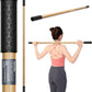 Bamboo Stretch Yoga Stick, 5ft/149 cm, Flexibility Stick for Physical Therapy, Premium Yoga Dowel with Super Sturdy Rubber Handle Ends, Exercise Bar for Posture Corrector