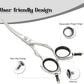 Dog Grooming Scissors 5'' Small Curved Pet Shears Super Light Professional 440C Stainless Steel Pet Shears for Trimming Face and Paws Nose Ear Easy Use.