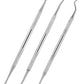 Hotop 3 Pieces Dog Dental Tooth Scaler and Scraper Stainless Double Headed Tarter Removing Tool Scraper Pet Teeth Cleaning Tools for Dog and Cat (Silver)