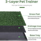 Dog Grass Puppy Training Pee Pad with Tray, Dog Potty with 2 Replacement Artificial Grass Pads, Portable Pet Toilet Washable Odor Free Little Box Indoor Outdoor Use