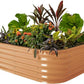 Vego garden Aluzinc Raised Garden Bed Kits, 17" Tall 6 in 1 Modular Metal Raised Planter Bed for Vegetables Flowers Patio Ground Planter Box, Terra Cotta