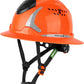 GREEN DEVIL Matrix Full Brim Hard Hat with Headlight Vented Construction Safety Helmet OSHA Approved Cascos De Construccion Work Hardhat for Men&Women