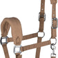 HORZE Kiel Adjustable Horse Halter with Fleece Padding - Tan - Cob