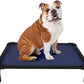Veehoo Chew Proof Elevated Dog Bed - Cooling Raised Pet Cot - Rustless Aluminum Frame and Durable Textilene Mesh, Unique Designed No-Slip Feet for Indoor or Outdoor Use, Blue, Medium, CWC2002