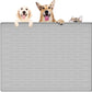 39.4"x29.5" Largest Pet Food Mat, Silicone Dog Mats for Food and Water, Nonslip Pet Feeding Mats for Floors,Dog Cat Bowl Mat with Raised Edges, Gray White