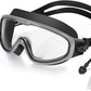 Adult Swimming Goggles,Leak-Proof,Anti-Fog Pool Glasses,Wide View Swim Goggles with Ear Plugs and Nose Clip