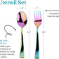 Ahimsa Stainless Steel Kids Utensils - Kids Fork and Spoon Set, Pediatrician Designed Rainbow Silverware Set, 100% BPA Free & Dishwasher Safe (Rainbow)