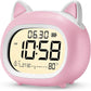 Kids Alarm Clock with Night Light for Kids, Small Digital Alarm Clocks for Bedrooms, Routine Builder, Cute Cat Alarm Clock with Sleep Training, Snooze, 12/24H, Date & Day, Temperature, USB Port