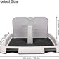 Indoor Dog Potty Tray - Miniature Poodle Pad Holder, Anti-Slide Plastic Potty for Small & Medium Dogs (Black)