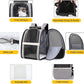 Texsens Pet Carrier Backpack with Window Blind for Small Cats Dogs, Ventilated Design, Safety Straps, Buckle Support, Collapsible, Designed for Travel, Hiking, Winter Outing, Outdoor, Go to Vet