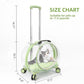 Transparent & Fully Breathable Hard cat Carrier with Rolling Wheels for Dogs, Cats, Multiple Carrying Options, Perfect for Traveling/Taking a Walk