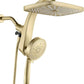 High Pressure Rain Shower Head: Upgrade Shower Heads with Handheld Spray Combo with Fixed Showerhead and 10 Sprays Handheld Shower Head, Detachable Shower head Built-in Power Jets