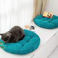 Tiita Floor Pillow Blue Cushion Round Seat Cushion Outdoor Floor Pad Meditation Cushion for Yoga Living Room Sofa Balcony, 22x22 Inch (Blue)