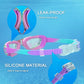 Kids Swim Goggles, Swimming Goggles for Kids with Nose Clip, Earplugs, Nose Bridge for Age 3-15