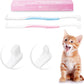 2 Pcs Dual-Sided Cat Toothbrush with Micro Brush Head, Ultra Soft Nano Bristles Pet Toothbrush Kit, Kitten/Puppy Toothbrushes, Fit into Cats/Small Dogs Mouth