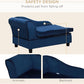 PawHut Luxury Fancy Dog Couch with Hidden Storage, Small Dog Sofa Bed with 2" Soft Foam, Modern Pet Furniture for Puppies & Little Breeds, Blue