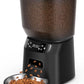 Automatic Cat Feeder, Cat Food Dispenser with Stainless Steel Bowl, Timed Portion Control 20 Portions 6 Meals Per Day, Voice Recorder, Dual Power Supply for Small Dogs (Black)