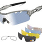 BangLong Polarized Sports Sunglasses Cycling Sun Glasses for Men Women with 5 Interchangeable Lenes for Running Baseball Golf