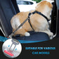 SlowTon Dog Seat Belt for Car, 2 Pack Dog Car Harness Seatbelt Adjustable with Elastic Bungee Buffer, 2 in 1 Pet Car Leash Headrest Restraint Dog Reflective Safety Tether (Grey, Headrest+Clip)